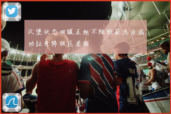汉堡状态回暖五轮不败斩获九分成功拉开降级区差距